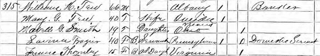 Thornley Jennie 1875 NY State Census